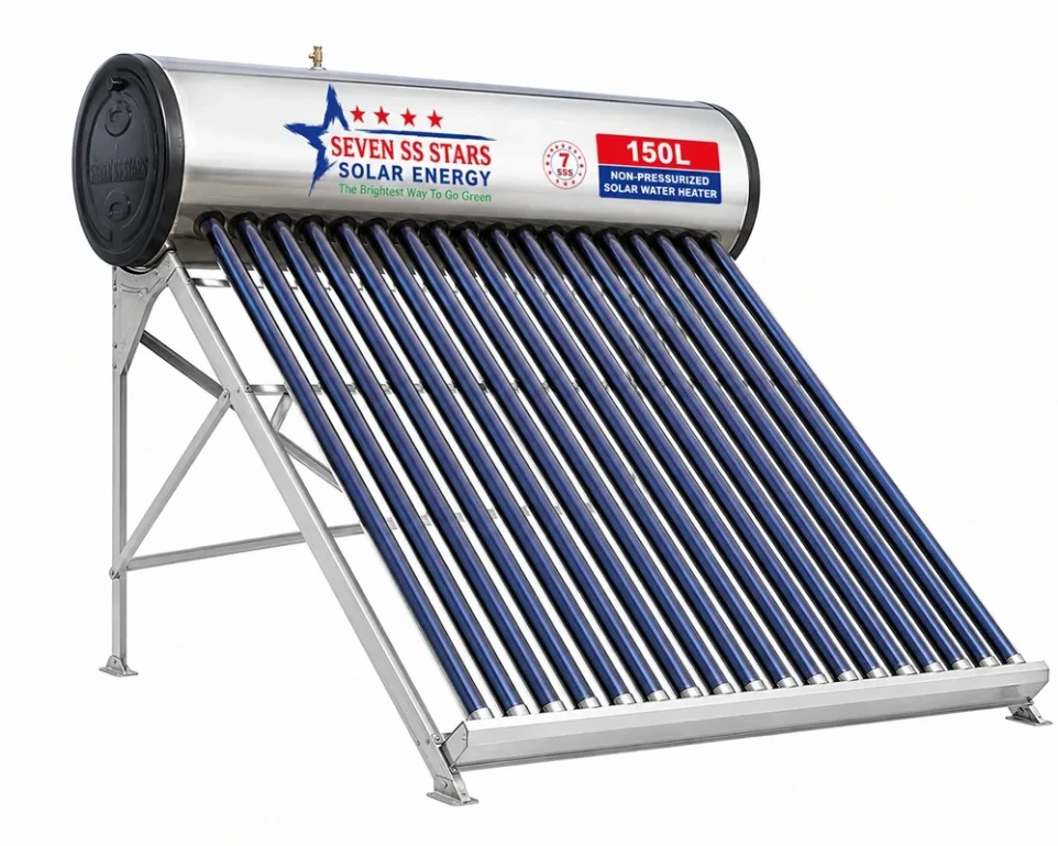 Seven SS Stars 150L Non-Pressurized Solar Water Heater Kenya